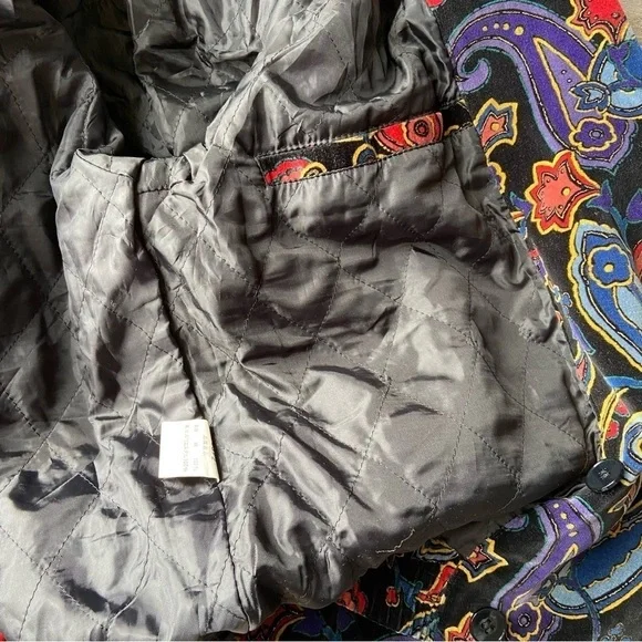 Vintage  Golden Horse Paisley Print Made in Japan Bomber Jacket - Picture 11 of 15